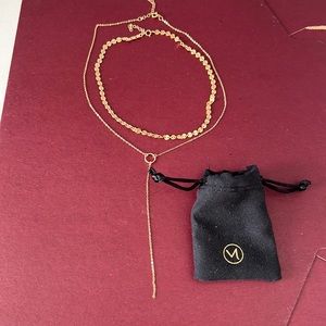Mejuri double layer gold necklace
